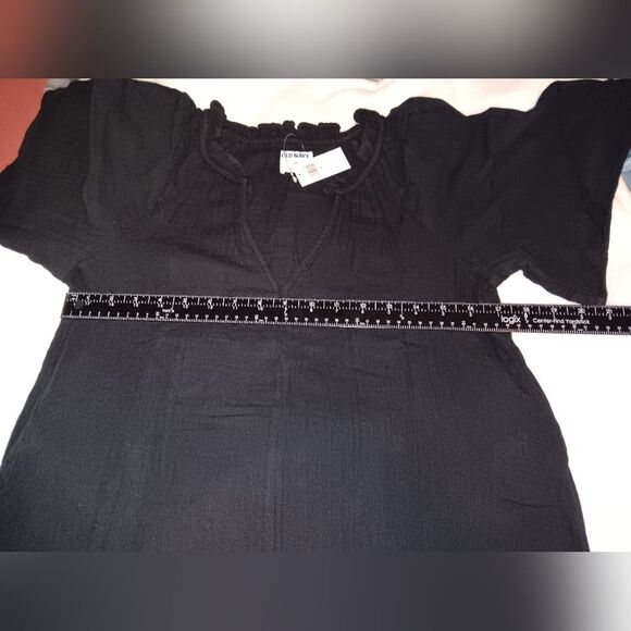 Old Navy Crinkle Gauze Mini Swig Dress with Pockets NWT - Picture 2 of 6